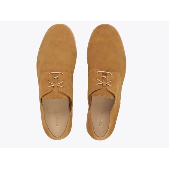 NWOB Nisolo Men\'s Travel Derby Lace-Up Shoes in Stone Beige Suede Size 10.5 main image 8